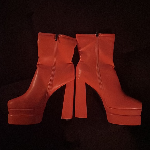 New Orange platform boots More sizes and colors on my page - Picture 2 of 5